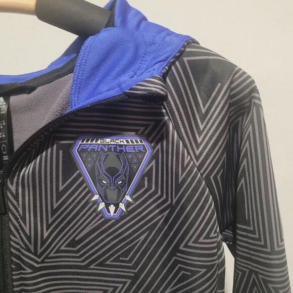 Adidas Marvel Black Panther Hooded Track Jacket Youth size M - Picture 3 of 5